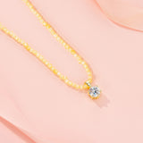 新款莫桑石项链夏季锁骨链轻奢小众设计颈链配饰品