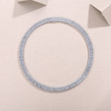 风豪镶项链叠戴S925银多排莫桑石网球项链女