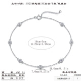 正品纯银镶莫桑首饰设计送女友方糖时尚手链女士