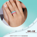 新款莫桑石彩色硅胶叠戴时尚简约批