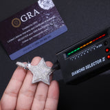 银星河新款纯银夸张通勤立体五角星系列男生嘻哈时尚吊坠