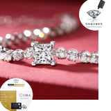 莫桑钻手鏈纯银设计小巧轻奢排钻手链 925纯银莫桑戒女士手链