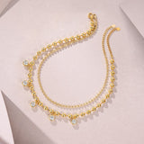 新款流苏S925纯银镶嵌莫桑石项链简约设计轻奢锁骨链女款