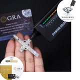 新款S925纯银莫桑石圣洁之光吊坠项链时尚项链饰品男