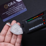 新吊坠嘻哈饰品说唱配饰S925纯银镶嵌莫桑石混搭爱心吊坠