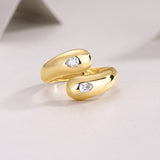 热销S925银镀金色指新款莫桑石时戒指女婚戒