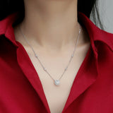 莫桑石吊坠【星点系列】星点项链女925银小众设计生日礼物圣诞礼