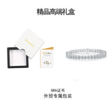 网红满镶莫桑石手链S925纯银单排网球嘻哈风手饰女