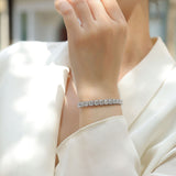 闪耀莫桑石手链 925纯银简约奢华百搭时尚网球可调手链