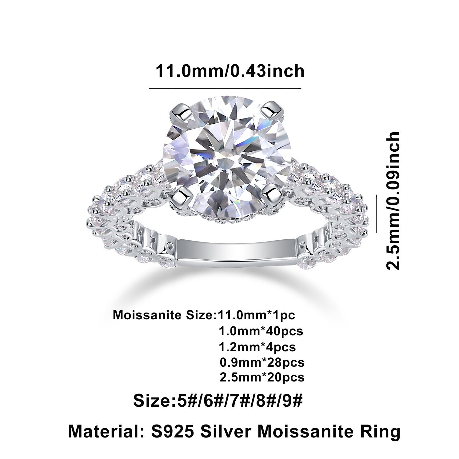 婚戒5克拉满镶女士时尚戒指