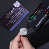 豪镶宽面嘻哈戒指新款电镀18k白金豪镶男士戒指