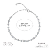 新款S925纯银镶嵌圆形拼接手链精美简约百搭女款手链