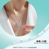 莫桑石精品礼物s925银吊坠项链女纯银首饰