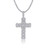 S925纯银镶嵌莫桑嘻哈吊坠个性搞怪大号夸张可穿网球链项坠