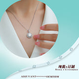 2克拉s925纯银莫桑石项链时尚轻奢求婚订婚女吊坠