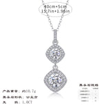 莫桑石项链女S925银项链轻奢送女友简约吊坠银饰品