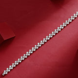 风热销雪花手链S925纯银莫桑石轻奢网球手链