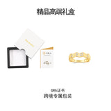 新款S925银镶嵌莫桑石波浪形戒指小众轻奢百搭食指女戒