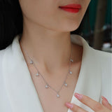 s925银莫桑石星星之恋吊坠项链星星项链