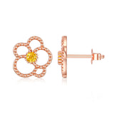 S925纯银太阳不规则花朵耳钉时尚轻奢小众设计简约气质耳饰品