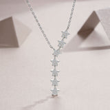 新款S925银七星项链轻奢小众百搭锁骨链生日礼物送女友