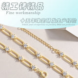 s925银莫桑石太阳花yis风格时尚简单吊坠项链女