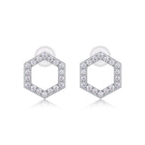 纯银时尚轻奢经典四爪耳钉男生女生日常穿戴聚会生日礼物耳饰