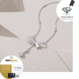 网蝴蝶结甜美彩虹云朵轻奢风颈链吊坠小众设计感项链吊