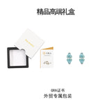 新款S925银4*6mm迷你马眼形小耳钉时尚气质耳饰女