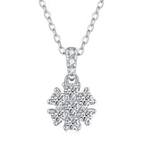 百搭简约休闲时尚s925纯银莫桑石yis风马眼吊坠项链女