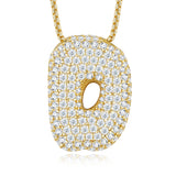 26个字母莫桑石项链925纯银夸张18K金链英文吊坠吊坠