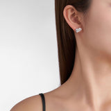 新款异形耳钉925银D色莫桑石耳钉时尚百搭简约耳环女