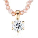 新款莫桑石项链夏季锁骨链轻奢小众设计颈链配饰品