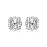 莫桑石耳钉女纯银简约时尚百搭S925耳饰耳钉