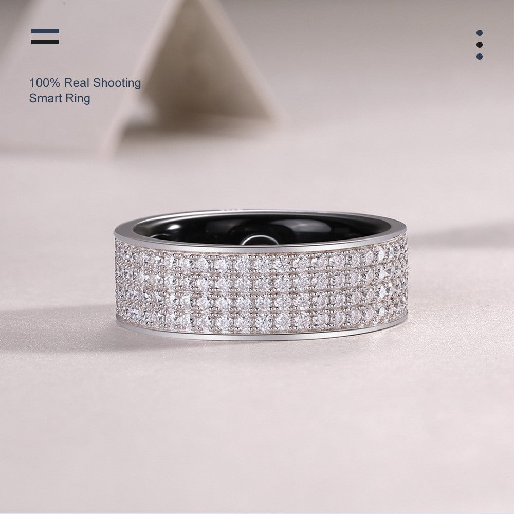 精致时尚指环S925银新品智能莫桑石戒指莫桑石戒指