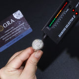 莫桑石精工男戒GRA S925纯银显大轻奢婚戒节日礼物大男戒