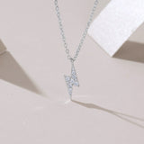 纯银闪电项链女轻奢小众设计感时尚冷淡风个性锁骨链女