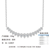 新款925纯银时尚百搭莫桑石项链轻奢气质微笑锁骨链女