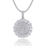 S925纯银镶嵌莫桑嘻哈吊坠个性搞怪大号夸张可穿网球链项坠