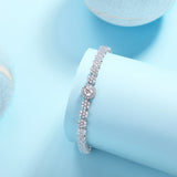 热销多尺寸时尚手链S925银轻奢款情人节礼物订婚定制网球手链