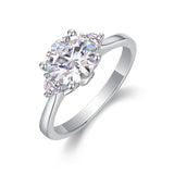 S925纯银镶嵌闪耀时尚百搭莫桑石闭口女戒指