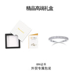 半圈戒指半圈S925指环莫桑石戒指小众戒指纯银设计感戒指