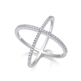 宽面指环S925银莫桑石豪镶戒子时尚首饰饰品