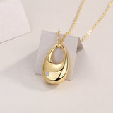 热销莫桑石项链电镀金色小众925纯银吊坠女