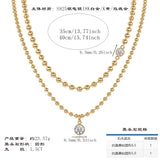 新潮流18K金色莫桑石吊坠叠戴项链s925纯银莫桑石項链吊坠