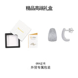 热销耳饰全莫桑石镶嵌S925纯银订制耳坠女