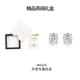 椭圆S925银莫桑石K黄艺术之韵耳环