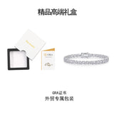 超闪莫桑石网球手链s925纯银轻奢嘻哈