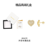 外女朋友生日礼物心形925纯银首饰原创设计公主JK风耳饰女