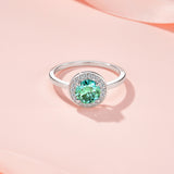 新款S925纯银镶嵌莫桑石戒指时尚小众轻奢指环女